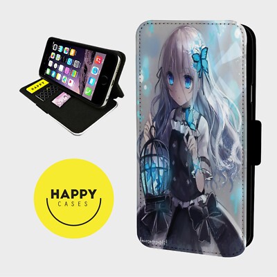 ANINE GIRL SCHMETTERLING - Kunstleder Klapp Handy Hülle Cover - iPhone/Samsung