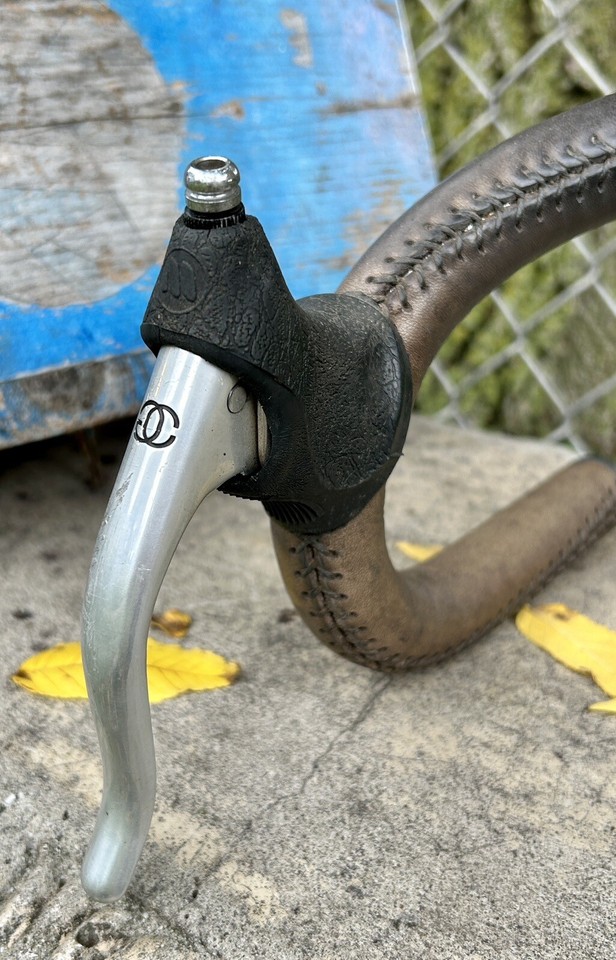 Guidon Dropbar Acier Vintage + Tige Plume – 36 Cm / 25,4 Mm – Argent