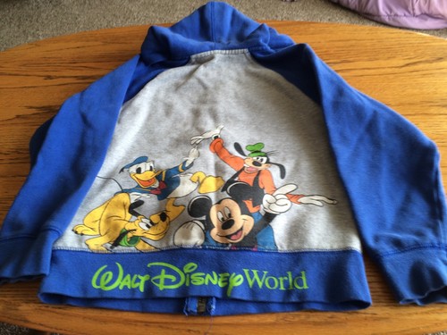 Disney Fleece Hoodie 2011 With Mickey And The Gang Children's Size Medium
