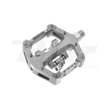 35570 WELLGO R120B 9/16" x 20T Threaded Magnesium Silver Automatic Pedals