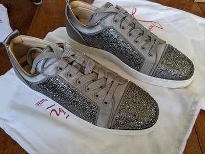 MEN CHRISTIAN LOUBOUTIN LOUIS JUNIOR STRASS SNEAKERS EU 45 US 12 100%  AUTHENTIC | eBay