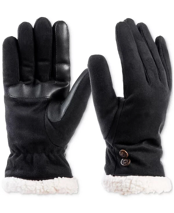 Isotoner Signature Women's Microsuede Water-Repellent Gloves Size Large/XL