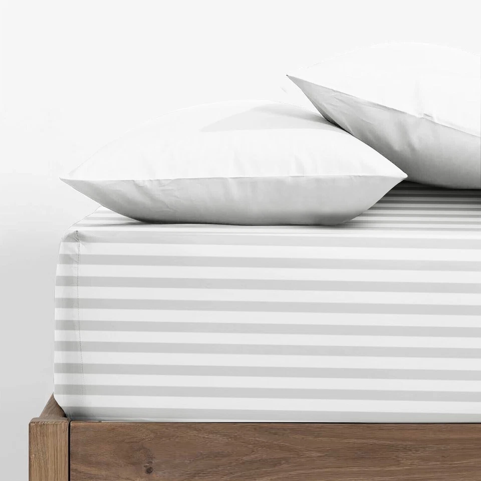 100% Egyptian Cotton Extra Deep Full Fitted Sheet Luxury Bed Sheets Double King - Image 4 of 4