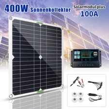 400 Watts Solar Panel Kit Battery Charger + 100A 12V Controller Caravan Boat