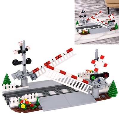 Train Tracks Building Block Set City Traffic Light Railroad Tracks Kid Gifts
