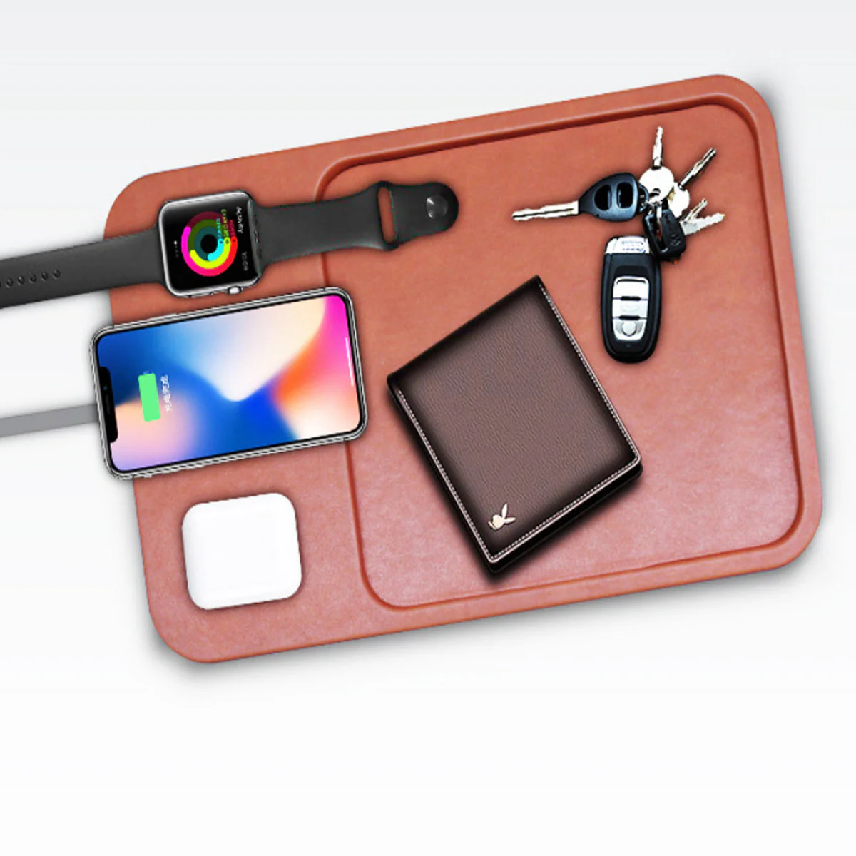 3-in-1 Smart Wireless Charger & Catch All Tray for Ultimate Organization