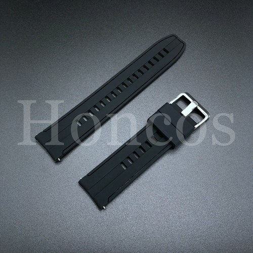 20MM RUBBER STRAP WATCH BAND FITS FOR OMEGA PLANET OCEAN CLASP BLACK - Picture 3 of 5