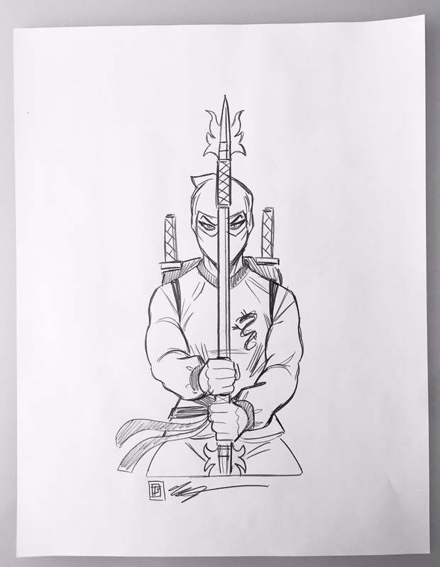 G.I. Joe Ninja Jinx Arashikage ORIGINAL PENCIL SKETCH by Tim Shinn
