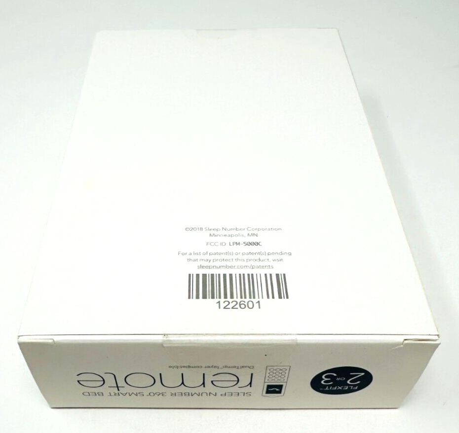 Sleep Number 360 Smart Bed Remote 12 Button FlexFit 2 or 3 122601 LPM