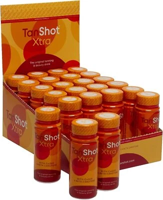 TAN SHOT EXTRA TANSHOT EXTRA ORIGINAL TAN & BEAUTY DRINK with CQ10 & BETA CAROTENE 20 X 60ML