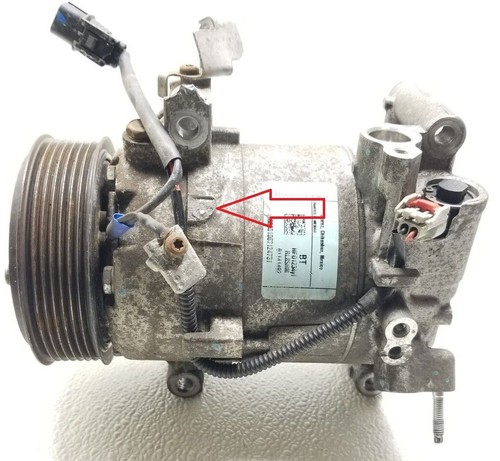 16 17 18 19 20 HONDA CIVIC 2.0L AC COMPRESSOR 6CVC140E. GROUND WIRE BROKE OFF - Picture 2 of 12