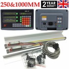 10" 40" Linear Scale DRO 2 Axis Digital Readout 250mm+1000mm Kit,UK Stock