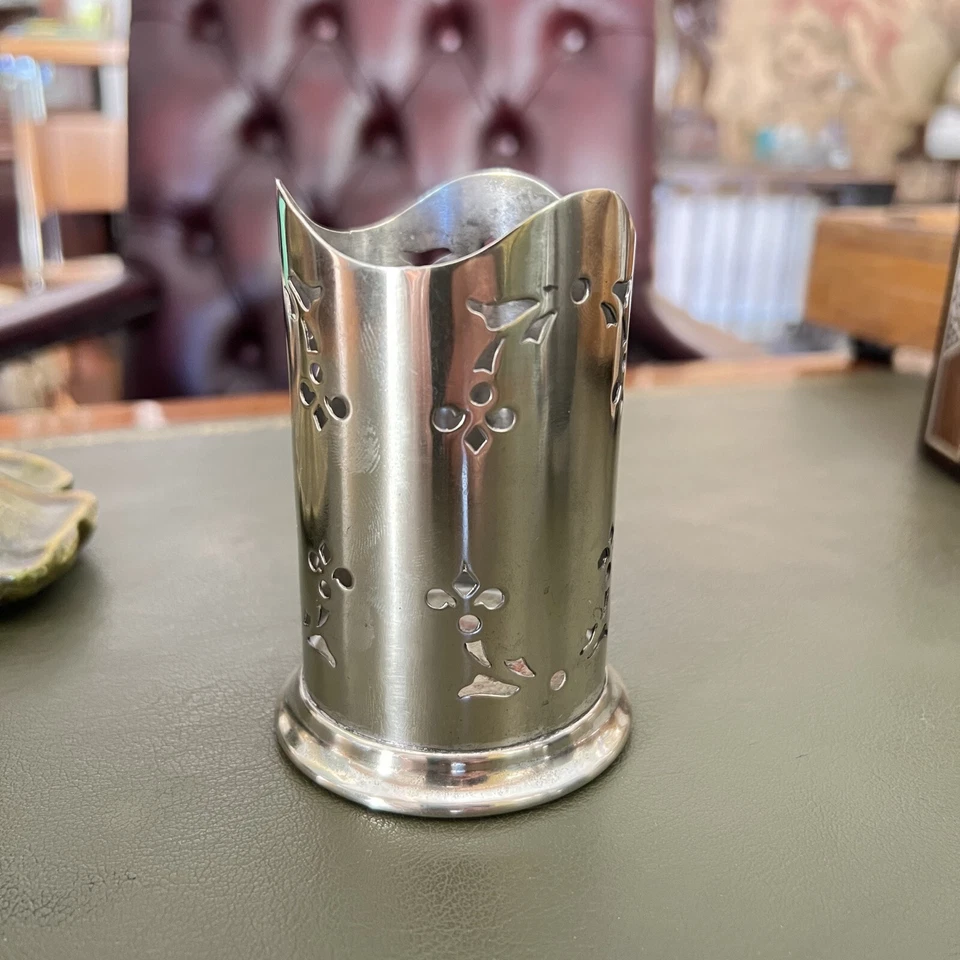 Portapenne da scrivania antico in argento sheffield silver plated EPNS anni '30 - Immagine 2 di 4