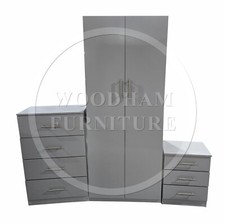 HANDMADE BUDGET 3 PIECE BEDROM SET IN GREY (NOT FLATPACKED)