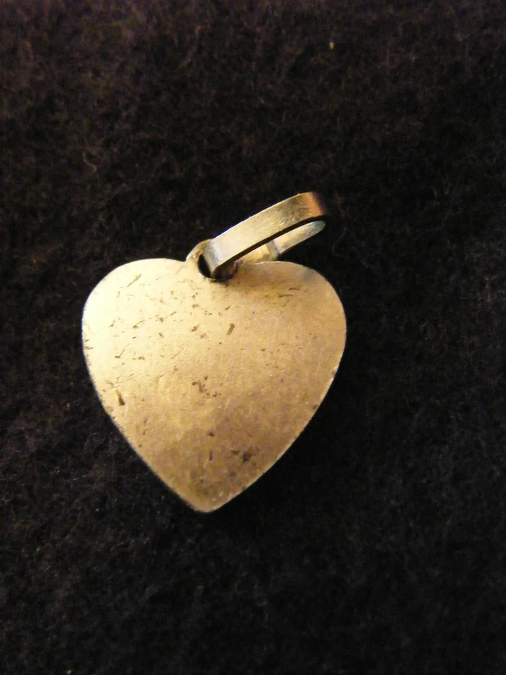 Argento Ciondolo Cuore Medaglione Argento Placcato Lettera T 1,5 CM - Immagine 2 di 2