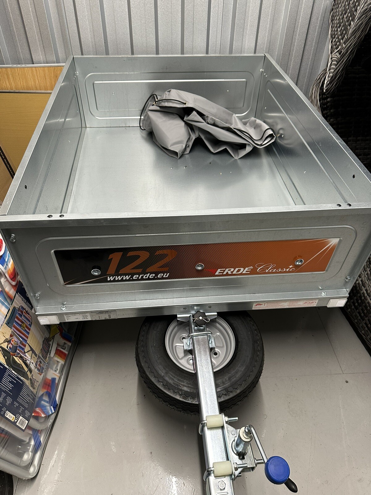 ERDE 122 TIPPING TRAILER, Jockey Wheel, Spare Wheel And Cover eBay