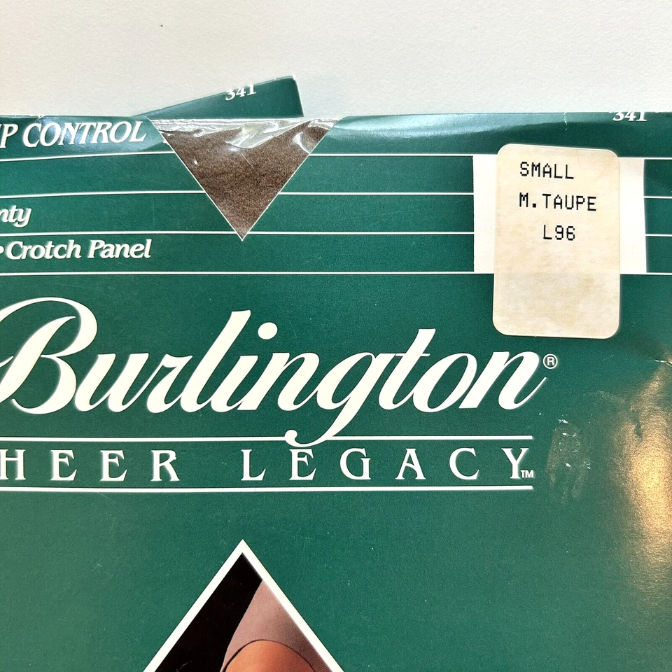 Burlington Pantyhose Sheer Legacy Taupe Control Sheer 341 NOS Lot 2 USA Size S - Image 2 of 3