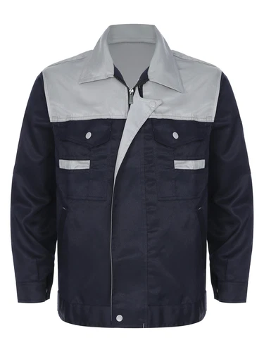 Women Men Long Sleeve Work Coat Pocket Shirts Workshop Mechanic Uniform Workwear - Bild 65 von 104