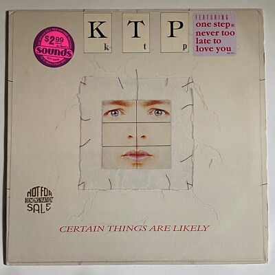 Kissing The Pink KTP Certain Things Are Likely 12  Promo Vinyl LP Hype Sticker
