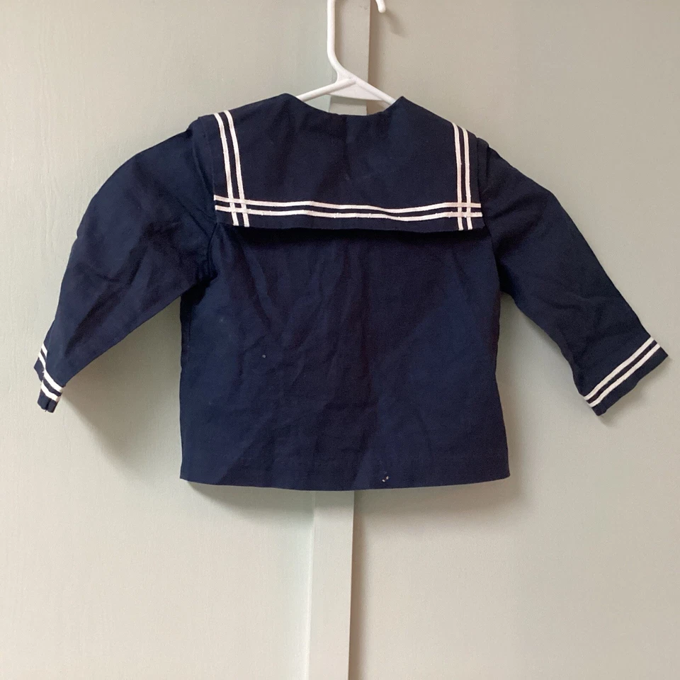 Jaqueta Goodlad Of Philadelphia azul marinho marinheiro náutico tamanho 2T linho vintage - Imagem 2 de 4