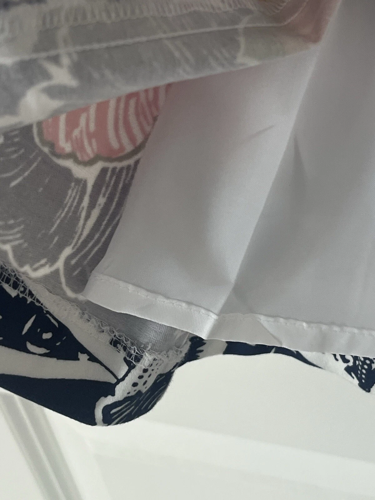 OFF WHITE Abito Nine West bianco sporco floreale impero vita aderente e svasato foderato taglia 2