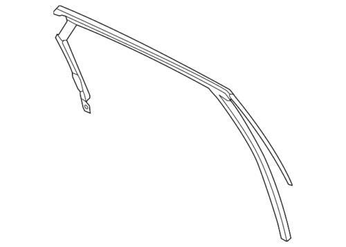 Canal de vidrio de puerta lado conductor para Lincoln MKZ 2013-2016 (N/P GP5Z-5425767-A)