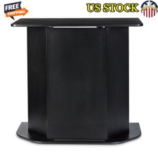 Aquarium Stand Wood 20-29 Gallon Solid Black Durable Top Accessory Storage New