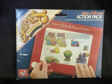 Vintage ETCH A SKETCH ACTION PACK 6 Games  Puzzles 1981 515-5