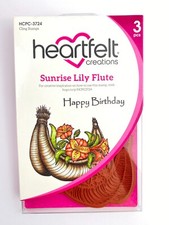 Heartfelt Creations " SUNRISE LILY FLUTE " Cling Stamps HCPC-3724