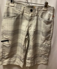 Lee Dungarees Bermuda Shorts Boys 14 28X12.5 Regular Gray White Check Plaid New