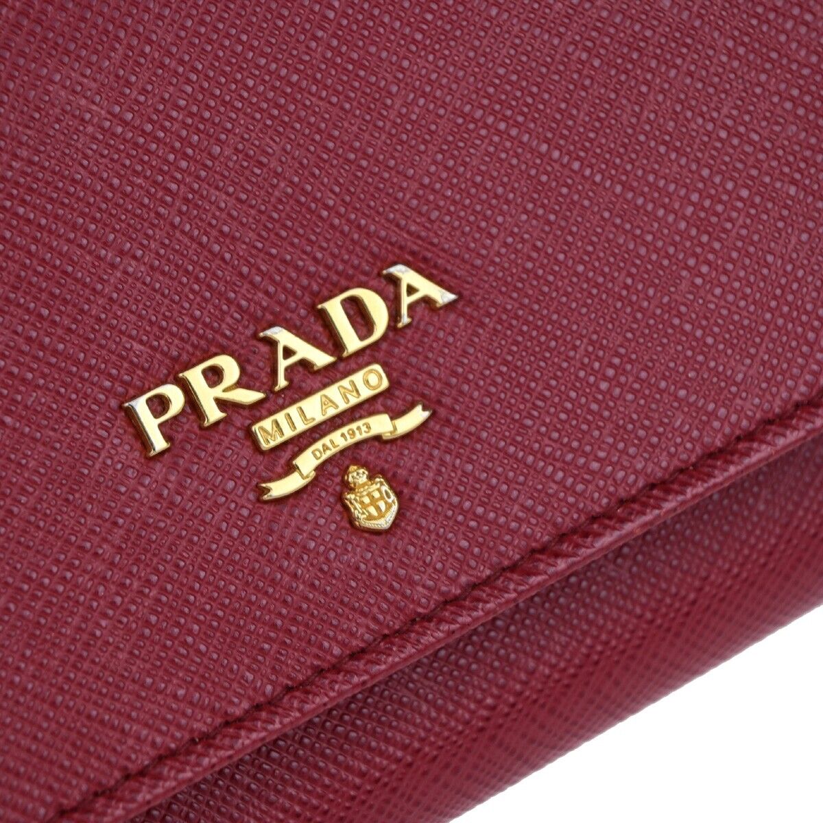PRADA Logo Bifold Long Zipper Bifold Wallet Saffiano Leather PRADA Logo Bifold Long Zipper Bifold Wallet Saffiano Leather