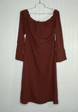 Future Collective Reese Blutstein Burgundy Off The Shoulder Dress 16