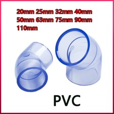 Plain 45 Degree Transparent PVC Elbow Pipe Socket Fittiing 20/25/32/40/50~110mm
