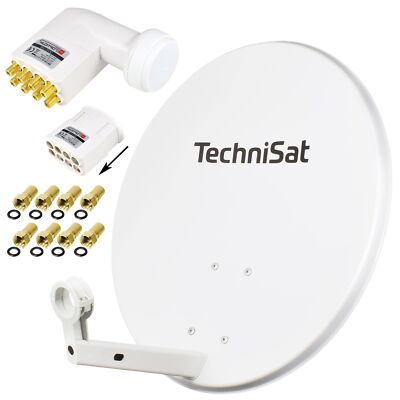 HD Digitale SAT Anlage TechniSat 60cm Spiegel Schüssel Opticum Octo LNB Set 4K h