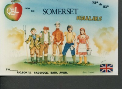 1 x QSL Karte Radio Somerset Wallies Radstock Bath Avon - Farmers   R724