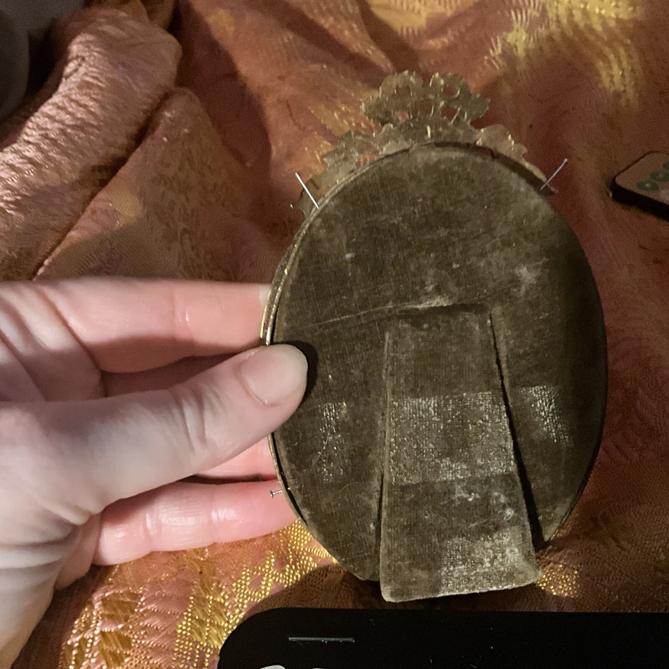 Marco de fotos de viaje alemán de latón dorado de la Primera Guerra Mundial Foto 2 de 4