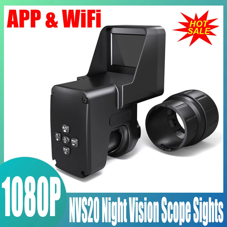 NVS20 Digital Scope Sights Infrarotkamera Nachtreichweite 200m 850nm WIFI APP 1080P