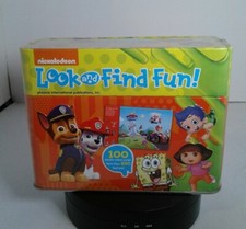 Nickelodeon Look and Find Fun Activity Tin Set Bubble Guppies Paw Patrol NEW