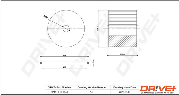Dr!ve+ DP1110.13.0048 Dieselfilter Einsatz FüR CitroËN Fiat Gruau Lancia-image