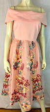 Gianni Bini Dress M New $149 On My mind Laura Style Off Shoulder Embroidery     