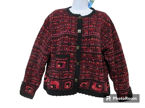 CHARLES JEFFREY LOVERBOY Cropped Cardigan Red Wine Rib Knit 2017SS