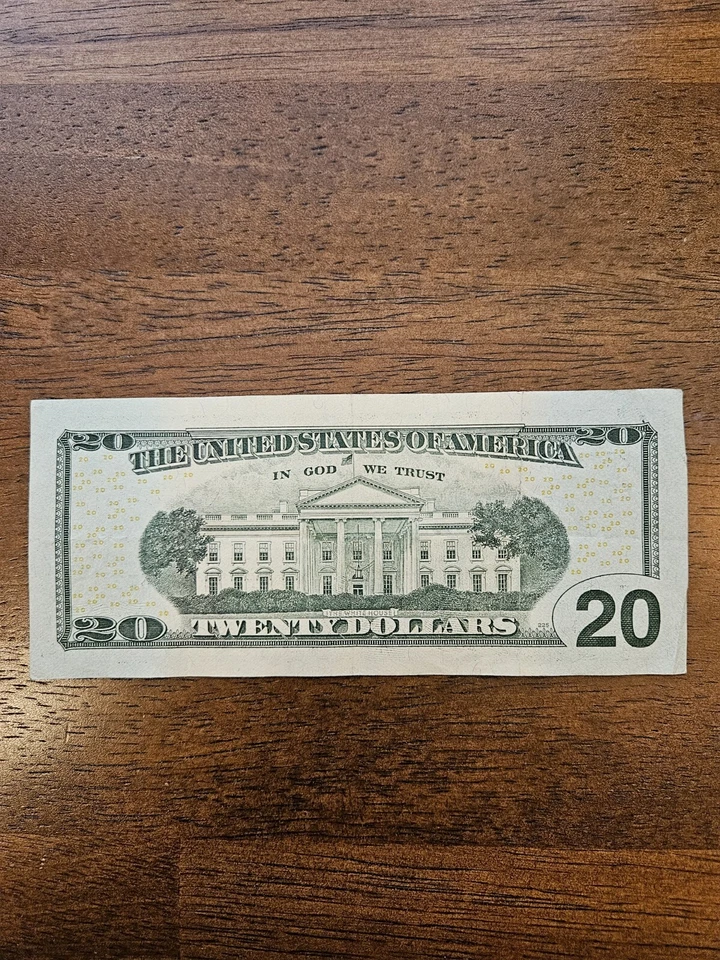 $20 Twenty Dollar Bill LUCKY 7S Trinary Mini Radar Note (5 7's) - Image 2 of 2