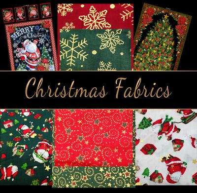 Weihnachtsstoff 100% Baumwolle Xmas Fat 1/4 / 1/2 Meter / Meter / Paneele