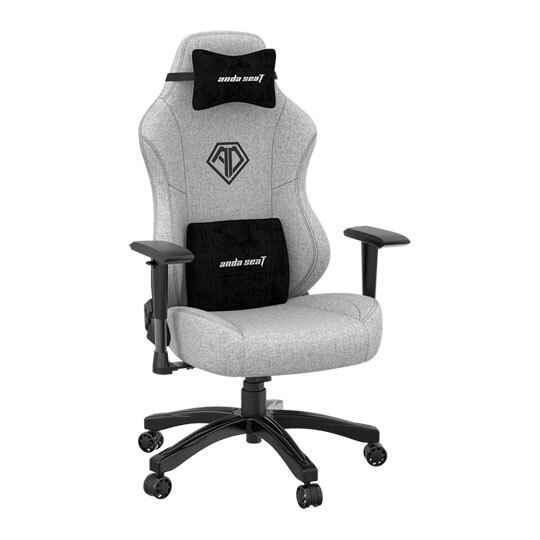 AndaSeat Phantom 3 GREY Premium Gaming Chair, Linen Fabric, Adjustable Armrests,