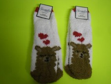 New  2 Pairs Super Soft Socks fits One size fits all Bear
