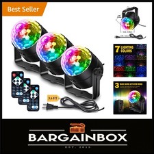 Sound Activated Disco Ball Decor - 3-Pack Strobe Lights with Remote  Music Sync