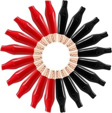 20Pcs Insulated Alligator Clips, Heavy Duty Alligator Clamps, 20A Copper Metal
