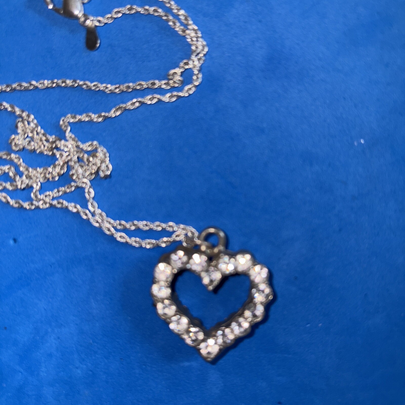 RMN Roman Crystal Heart Necklace 9.5