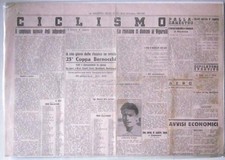 LA GAZZETTA DELLO SPORT 20-21/9/1941-solo  pag. 3/4- CICLISMO 23° COPPA ...- C3