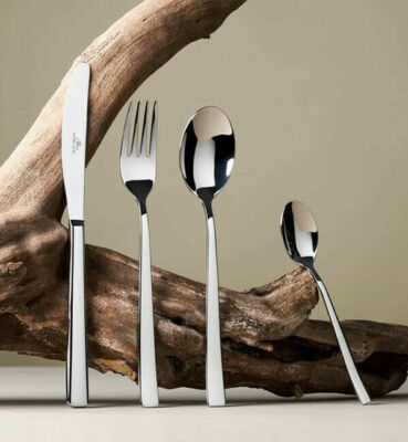 GERLACH ONDA MODERN BESTECK BESTECKSET 24-TEILIG FÜR 6 PERSONEN EDELSTAHL 18/10